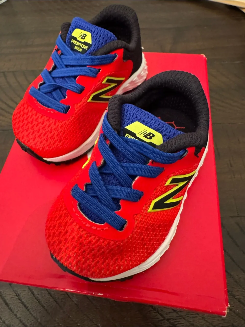 New Balance Infant Red & Blue Athletic Sneakers